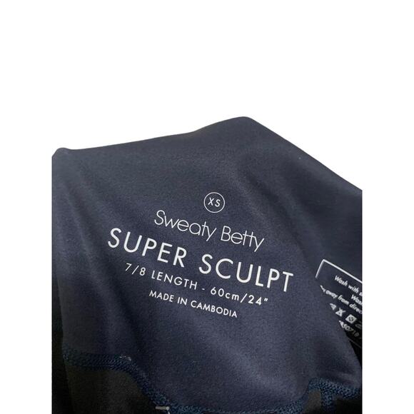 Limited Edition Sweaty Betty Super Sculpt Full Length Leggings Blue Ink Size xs - Picture 5 of 7